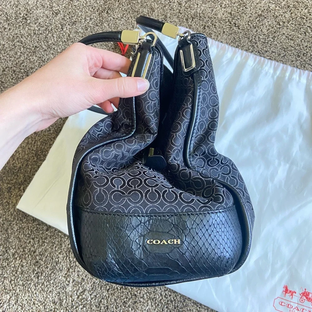 Coach Black Logo Shoulder Bag